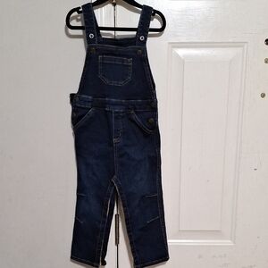 Hanna Andersson Dark Blue Demim Toddler Boy Overalls 3T